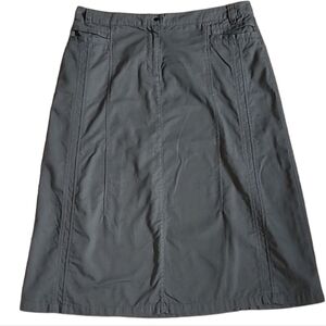 SZ14 Woolrich 100% Cotton Brown Hickory Skirt Neutral